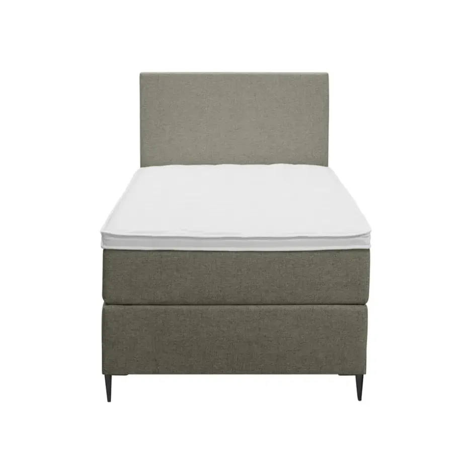 Boxspring Liv egaal - groen - 90x200 cm - slanke poot