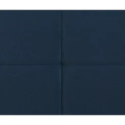 Boxspring Liv geblokt - blauw - 90x200 cm - ronde poot