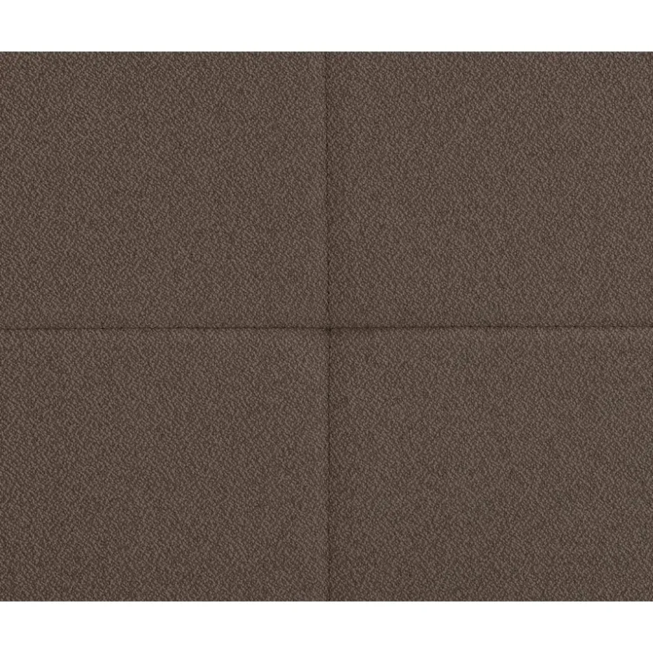 Boxspring Liv geblokt - donkerbruin - 90x200 cm - vierkante poot