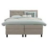 Boxspring Liv geruit - beige - 160x200 cm - ronde poot