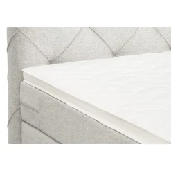Boxspring Liv geruit - ecru - 120x200 cm - vierkante poot