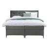 Boxspring Liv geruit - grijs - 160x200 cm - slanke poot