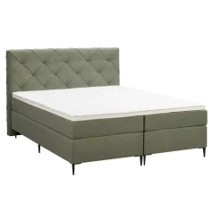 Boxspring Liv geruit - groen - 180x200 cm - slanke poot