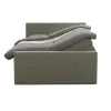 Boxspring met opbergruimte en voetbord Liv geblokt - groen - 160x200cm