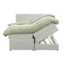 Boxspring met opbergruimte Liv egaal - ecru - 160x200 cm