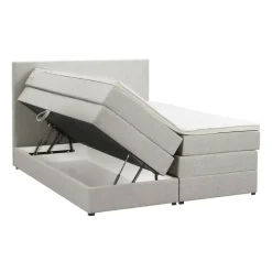 Boxspring met opbergruimte Liv egaal - ecru - 160x200 cm