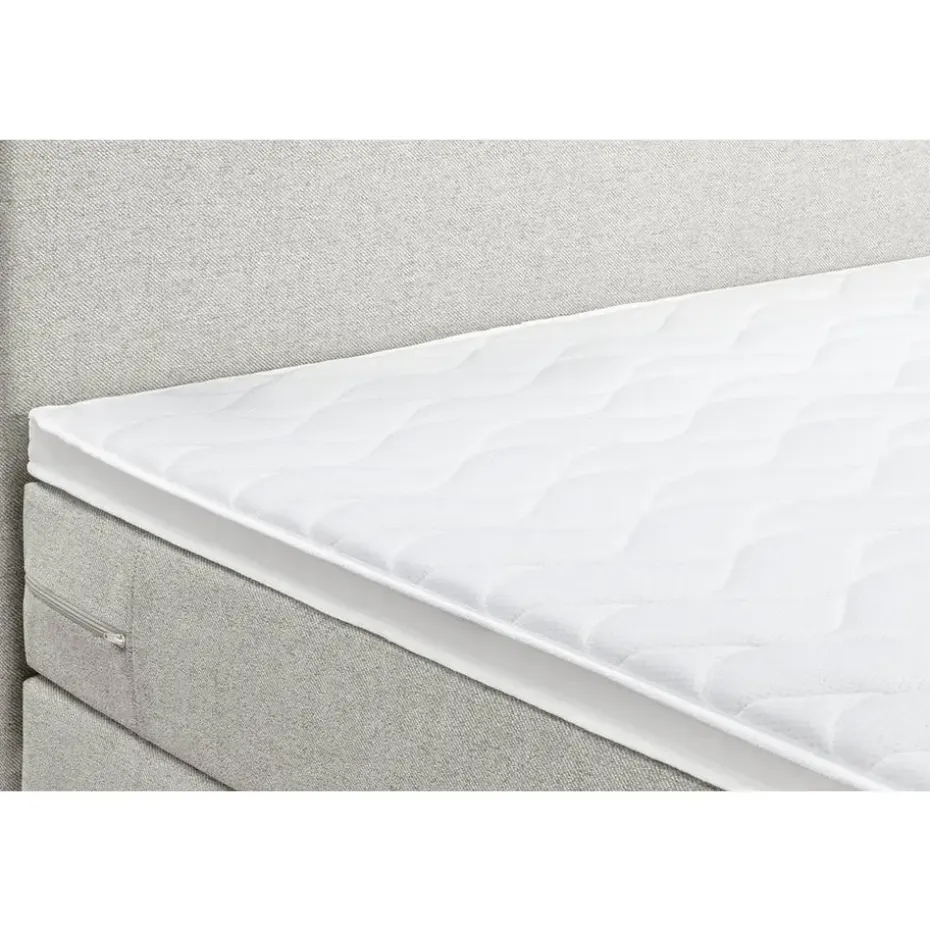 Boxspring met opbergruimte Liv egaal - ecru - 160x200 cm