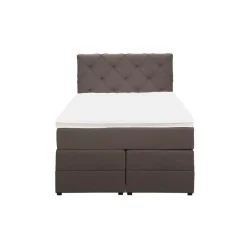 Boxspring met opbergruimte Liv geruit - donkerbruin - 120x200 cm