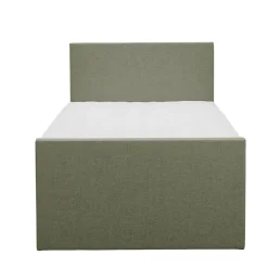 Boxspring met opbergruimte en voetbord Liv egaal - groen - 120x200cm