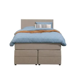 Boxspring met opbergruimte Liv egaal - beige - 120x200 cm