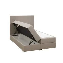 Boxspring met opbergruimte Liv egaal - beige - 120x200 cm