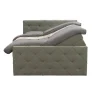 Boxspring met opbergruimte en voetbord Liv geruit - groen - 140x200cm