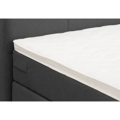 Boxspring met opbergruimte Liv geblokt - antraciet - 90x200 cm