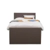 Boxspring met opbergruimte en voetbord Liv egaal - donkerbruin - 120x200cm