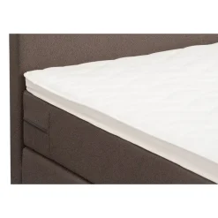 Boxspring met opbergruimte en voetbord Liv egaal - donkerbruin - 120x200cm