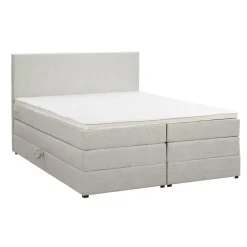 Boxspring met opbergruimte Liv egaal - ecru - 180x200 cm