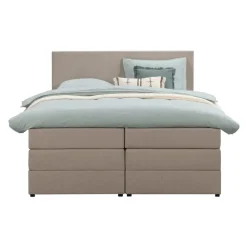 Boxspring met opbergruimte Liv egaal - beige - 160x200 cm