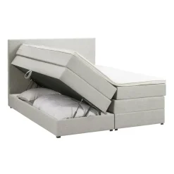 Boxspring met opbergruimte Liv egaal - ecru - 140x200 cm