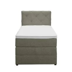 Boxspring met opbergruimte Liv geruit - groen - 90x200 cm