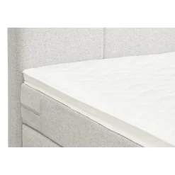Boxspring met opbergruimte Liv geblokt - ecru - 180x200 cm