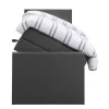 Boxspring met opbergruimte en voetbord Liv egaal - antraciet - 90x200cm