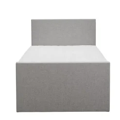 Boxspring met opbergruimte en voetbord Liv egaal - lichtgrijs - 120x200cm
