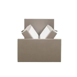 Boxspring met opbergruimte en voetbord Liv egaal - beige - 120x200cm