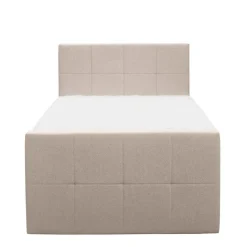 Boxspring met voetbord Liv geblokt - beige - 120x200 cm - slanke poot