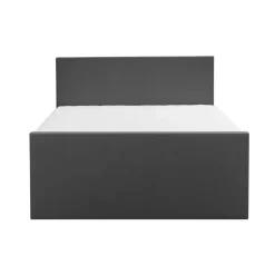 Boxspring met voetbord Liv egaal - antraciet - 180x200 cm - vierkante poot