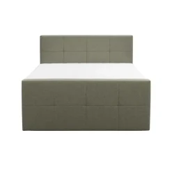 Boxspring met voetbord Liv geblokt - groen - 140x200 cm - slanke poot