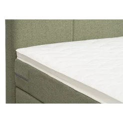 Boxspring met voetbord Liv geblokt - groen - 140x200 cm - slanke poot