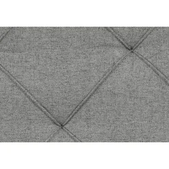 Boxspring met voetbord Liv geruit - lichtgrijs - 140x200 cm - ronde poot