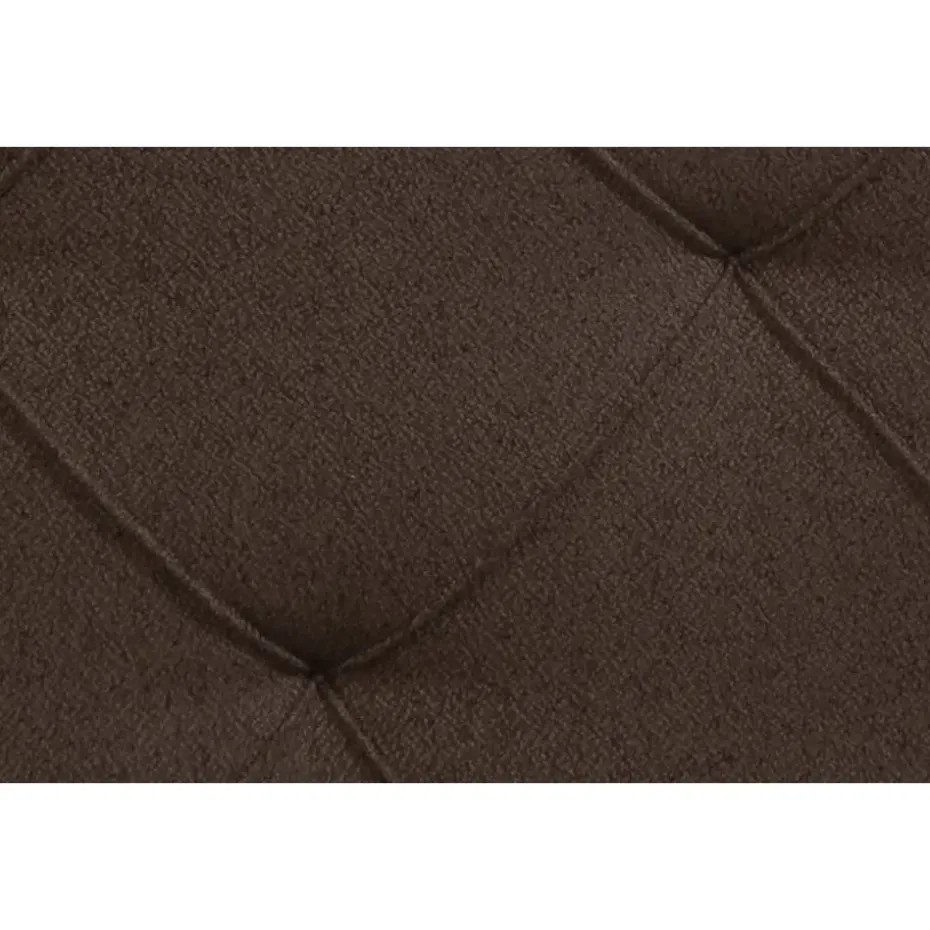 Boxspring met voetbord Liv geruit - donkerbruin - 180x200 cm - vierkante poot