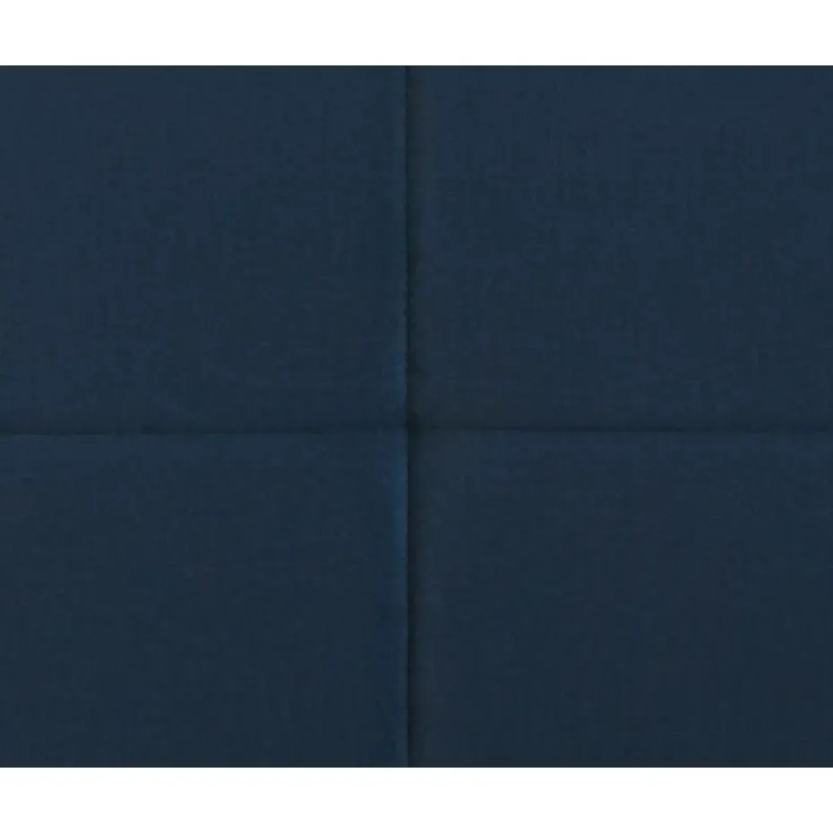 Boxspring met voetbord Liv geblokt - blauw - 180x200 cm - slanke poot