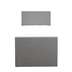 Boxspring met voetbord Liv egaal - lichtgrijs - 90x200 cm - vierkante poot