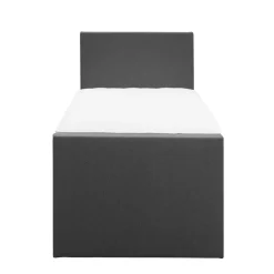 Boxspring met voetbord Liv egaal - antraciet - 90x200 cm - vierkante poot