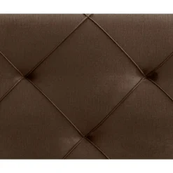 Boxspring met voetbord Liv geruit - bruin - 120x200 cm - slanke poot