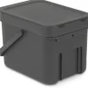 Brabantia Sort & Go Afvalemmer - 6L - Grijs