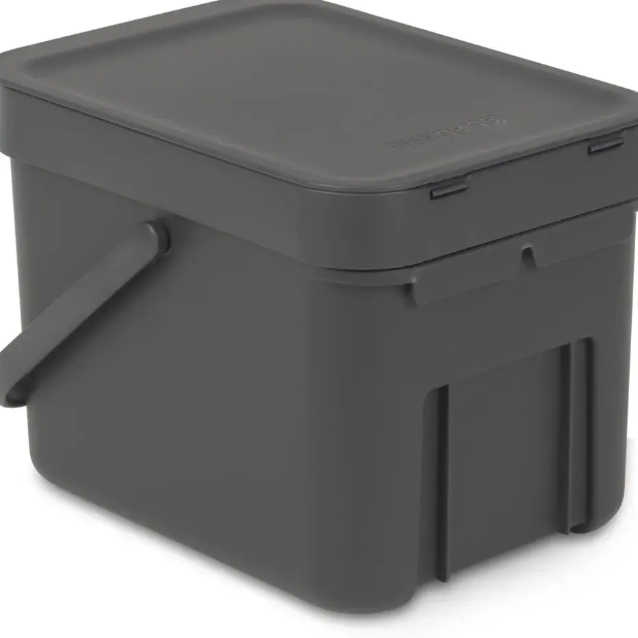 Brabantia Sort & Go Afvalemmer - 6L - Grijs