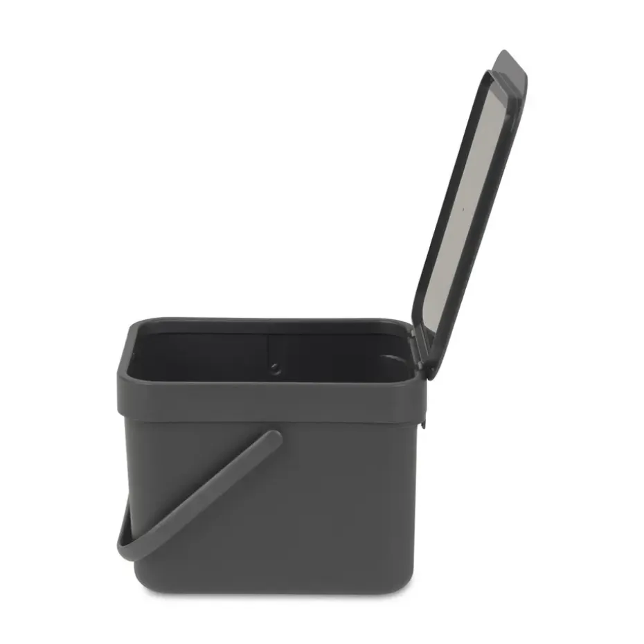 Brabantia Sort & Go Afvalemmer - 6L - Grijs