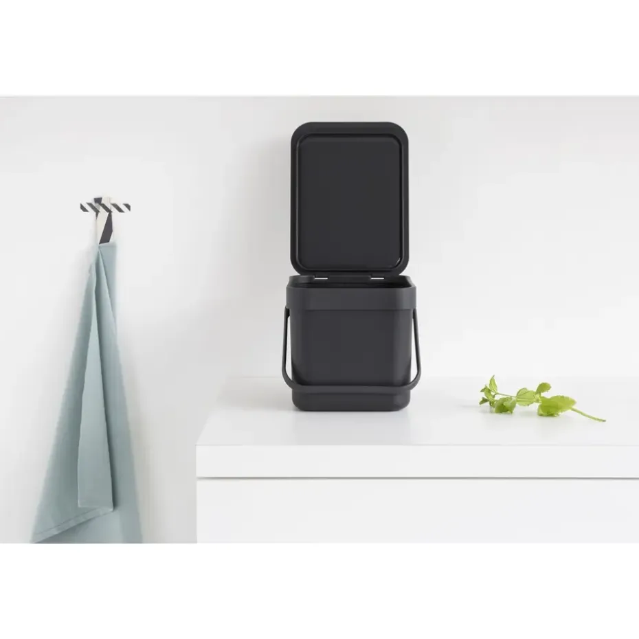 Brabantia Sort & Go Afvalemmer - 6L - Grijs