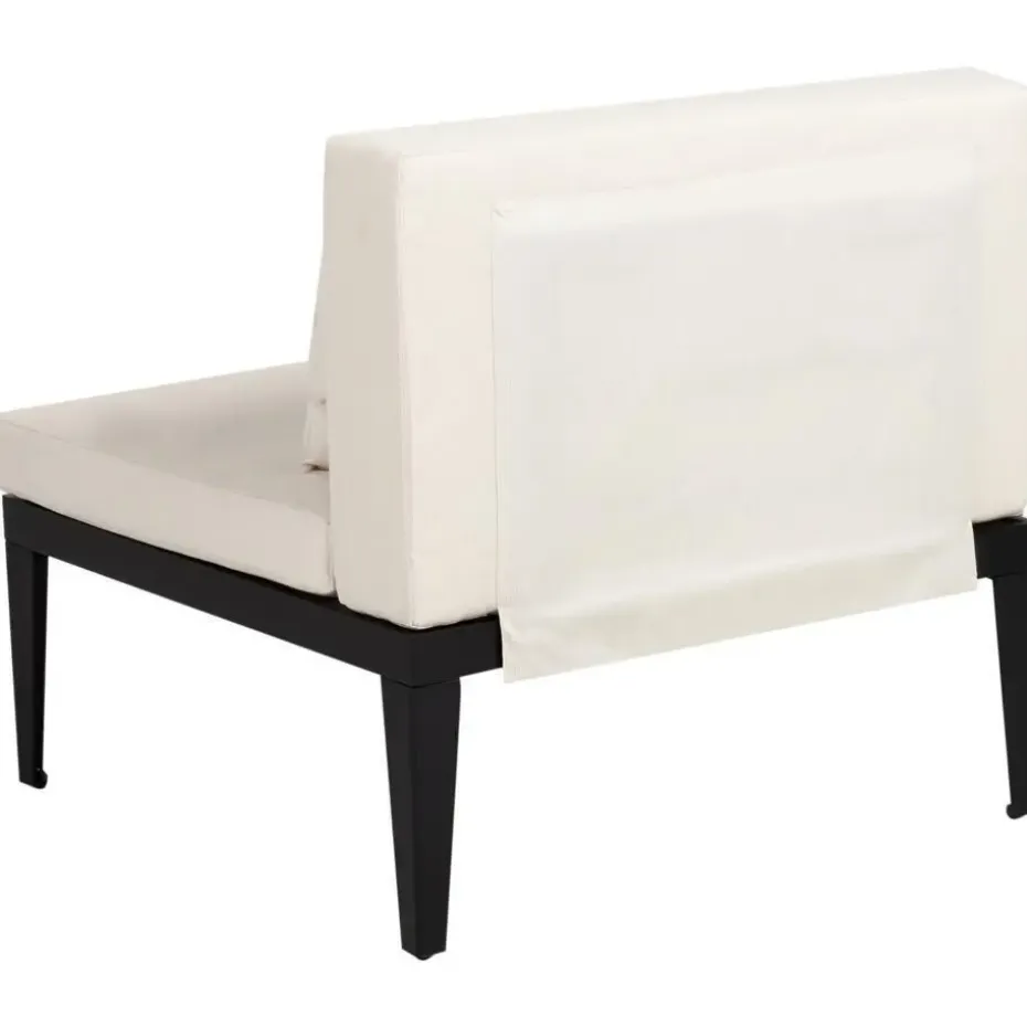 BRACCIANO - Loungeset 4-zits ottomaan - Lichtbeige - Acaciahout