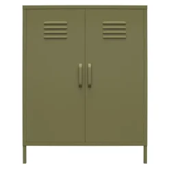 Bradford - Wandkast met 2 groene metalen deuren