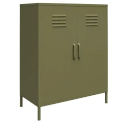 Bradford - Wandkast met 2 groene metalen deuren