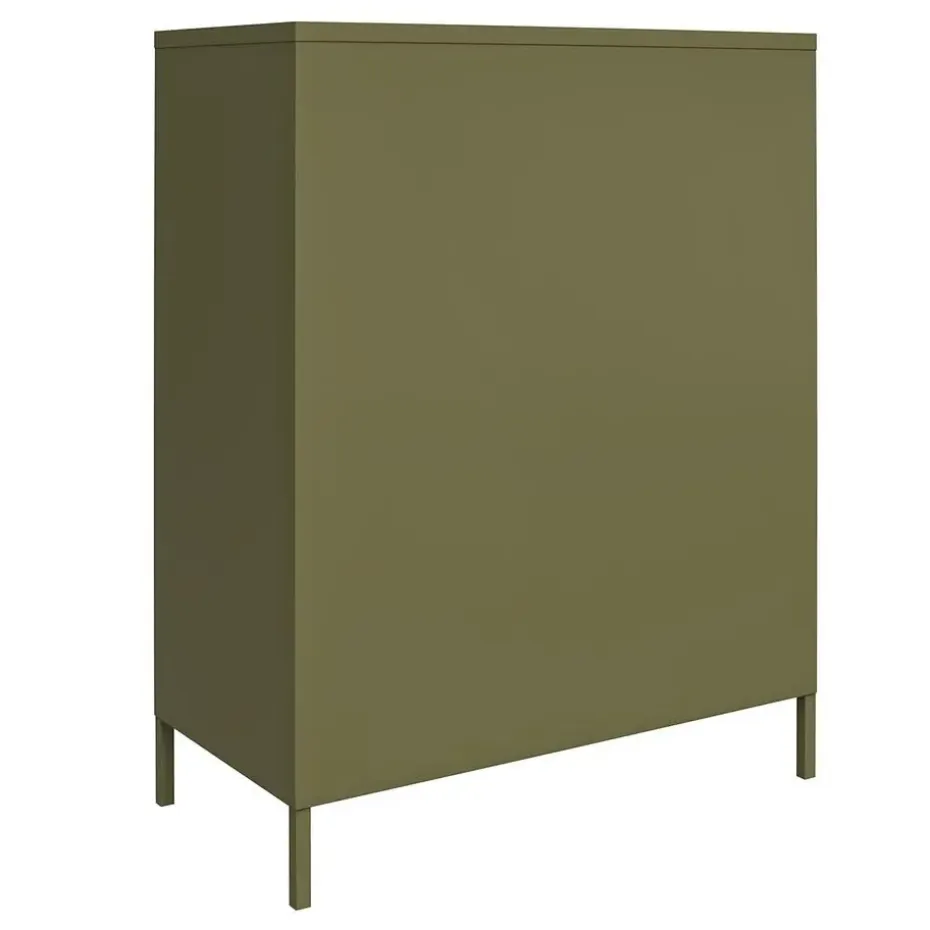 Bradford - Wandkast met 2 groene metalen deuren