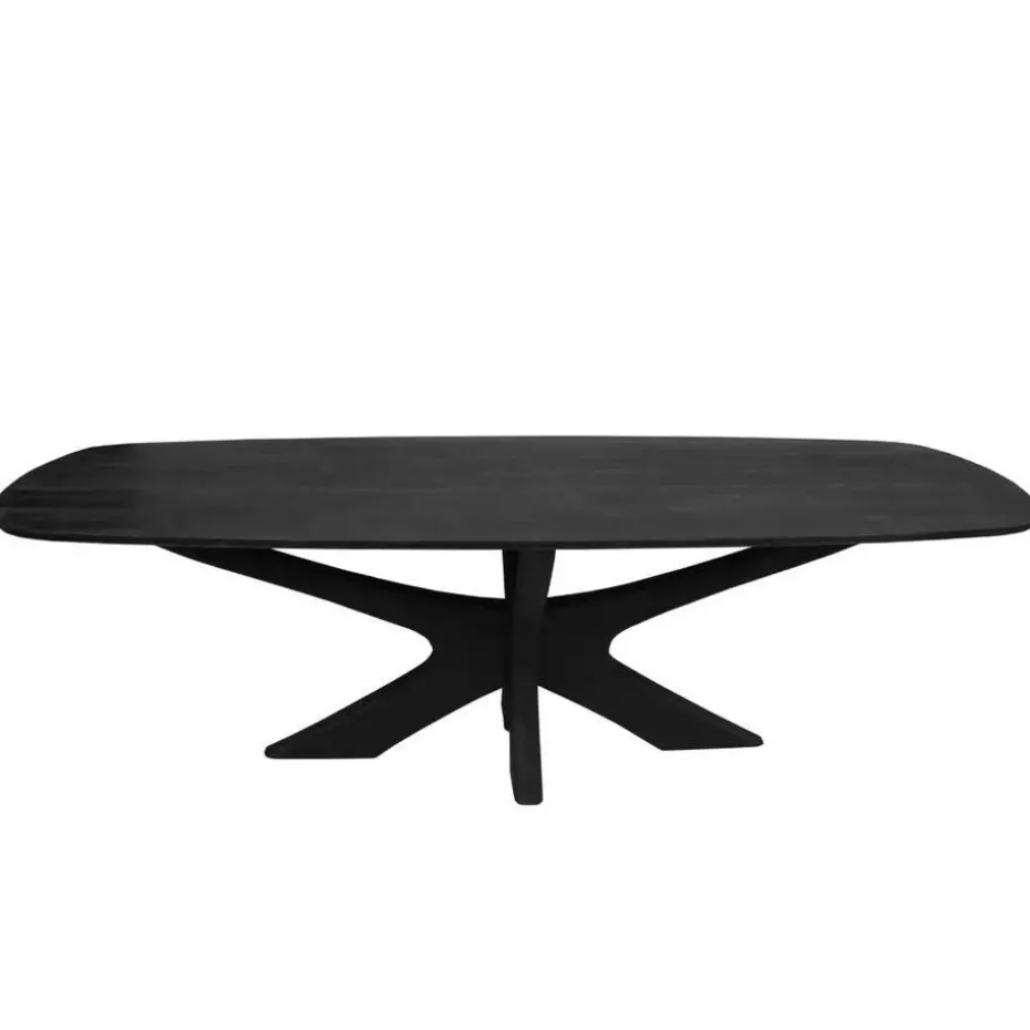 Brix - Eetkamertafel Montreaux - Zwart - Mangohout - 220 cm