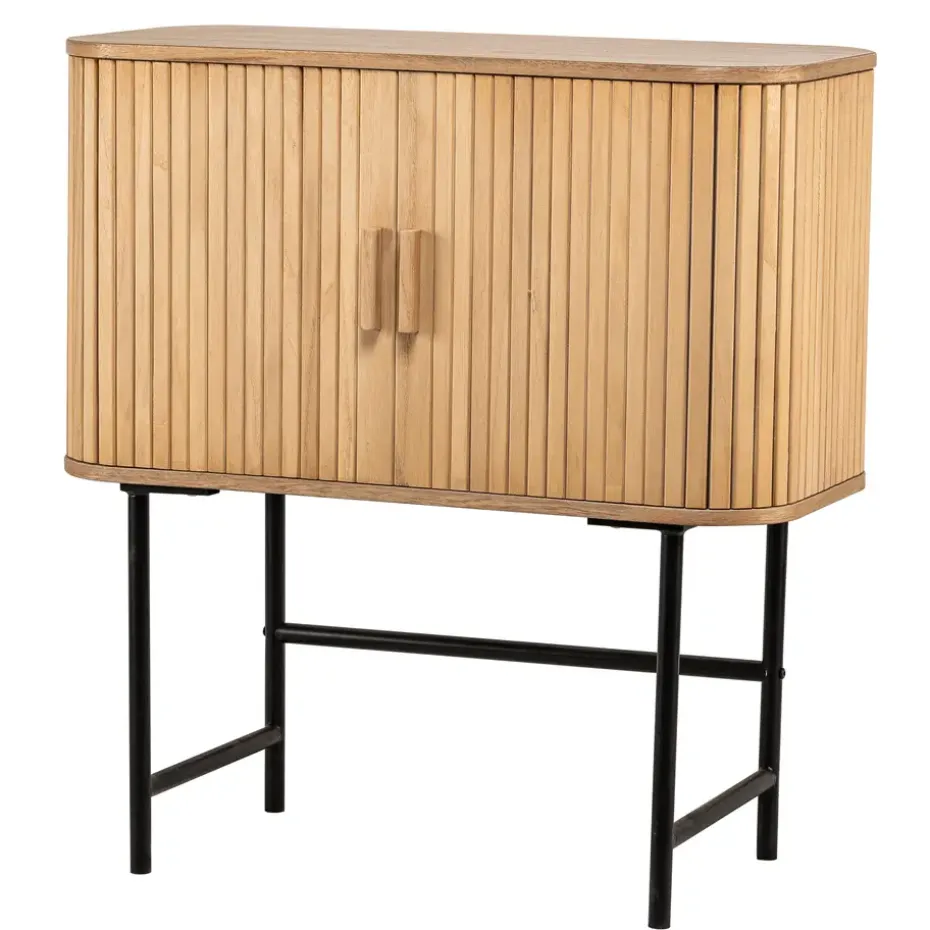 Buffet 2 deuren van hout en metaal