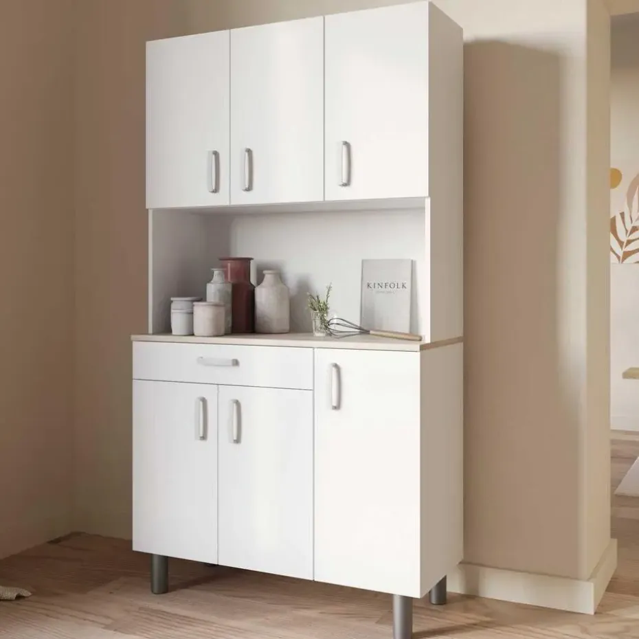 Buffetkast Gabe-Kronberg eik/mat wit