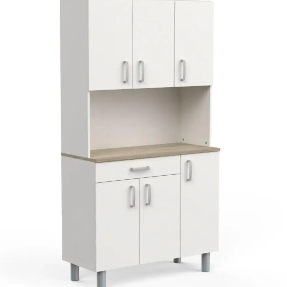 Buffetkast Gabe-Kronberg eik/mat wit