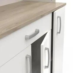 Buffetkast Gabe-Kronberg eik/mat wit